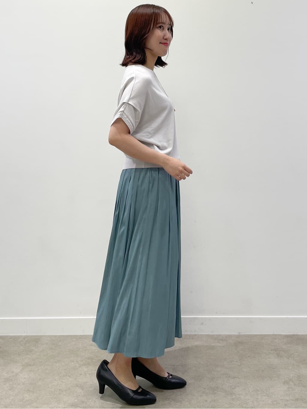 yukariさんの「Reflect｜【選べる7色◎／手洗い可／二の腕カバー】半袖ニット」を使ったコーディネート