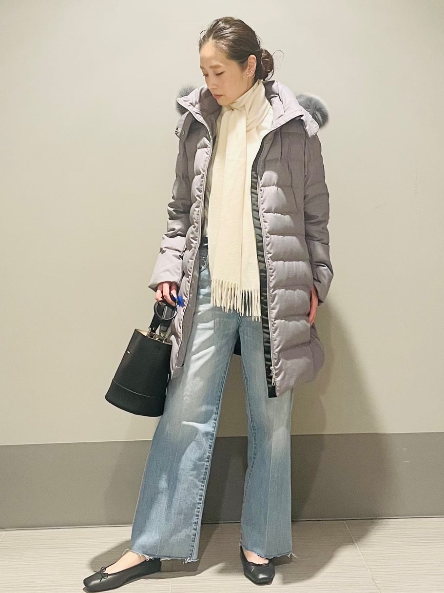 Annさんの「DRESSTERIOR｜【インナー使いに最適/しっとり暖かな吸湿発熱素材】タートルネックプルオーバー」を使ったコーディネート