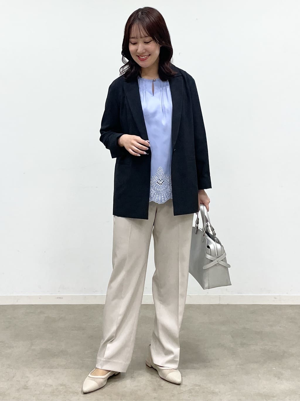 yukariさんの「Reflect｜【マシンウォッシュ可】リネンライクフレアパンツ」を使ったコーディネート