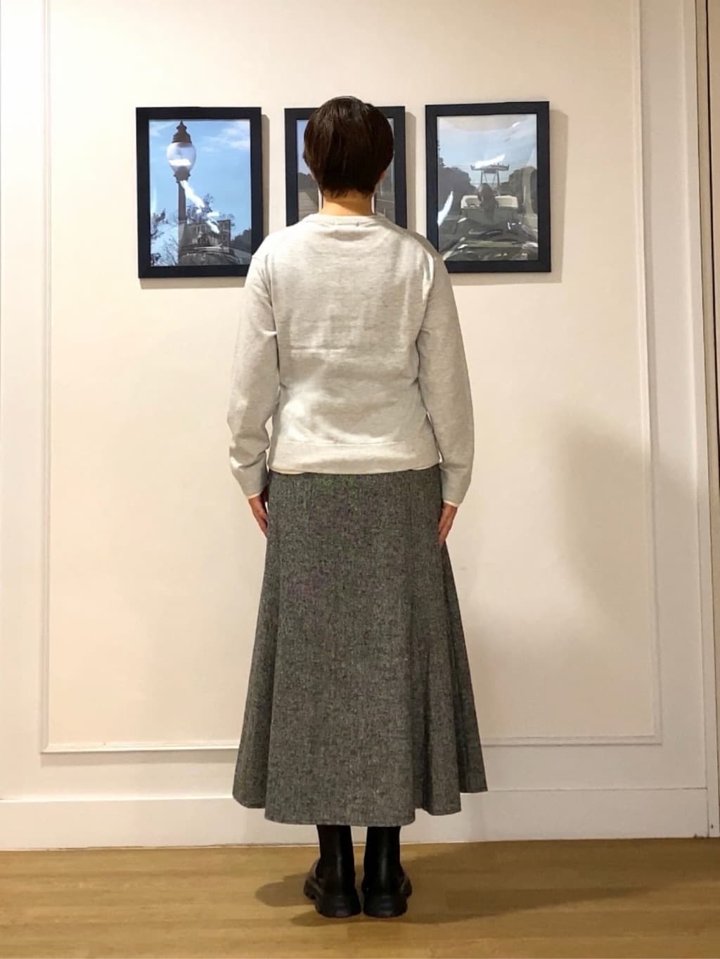 Hiroさんの「Dessin｜【ユニセックス/洗える】バイカラーニット」を使ったコーディネート