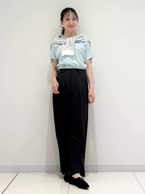 kayoさんの「INDIVI｜【インナーとしても活躍！】シンプルTシャツ」を使ったコーディネート