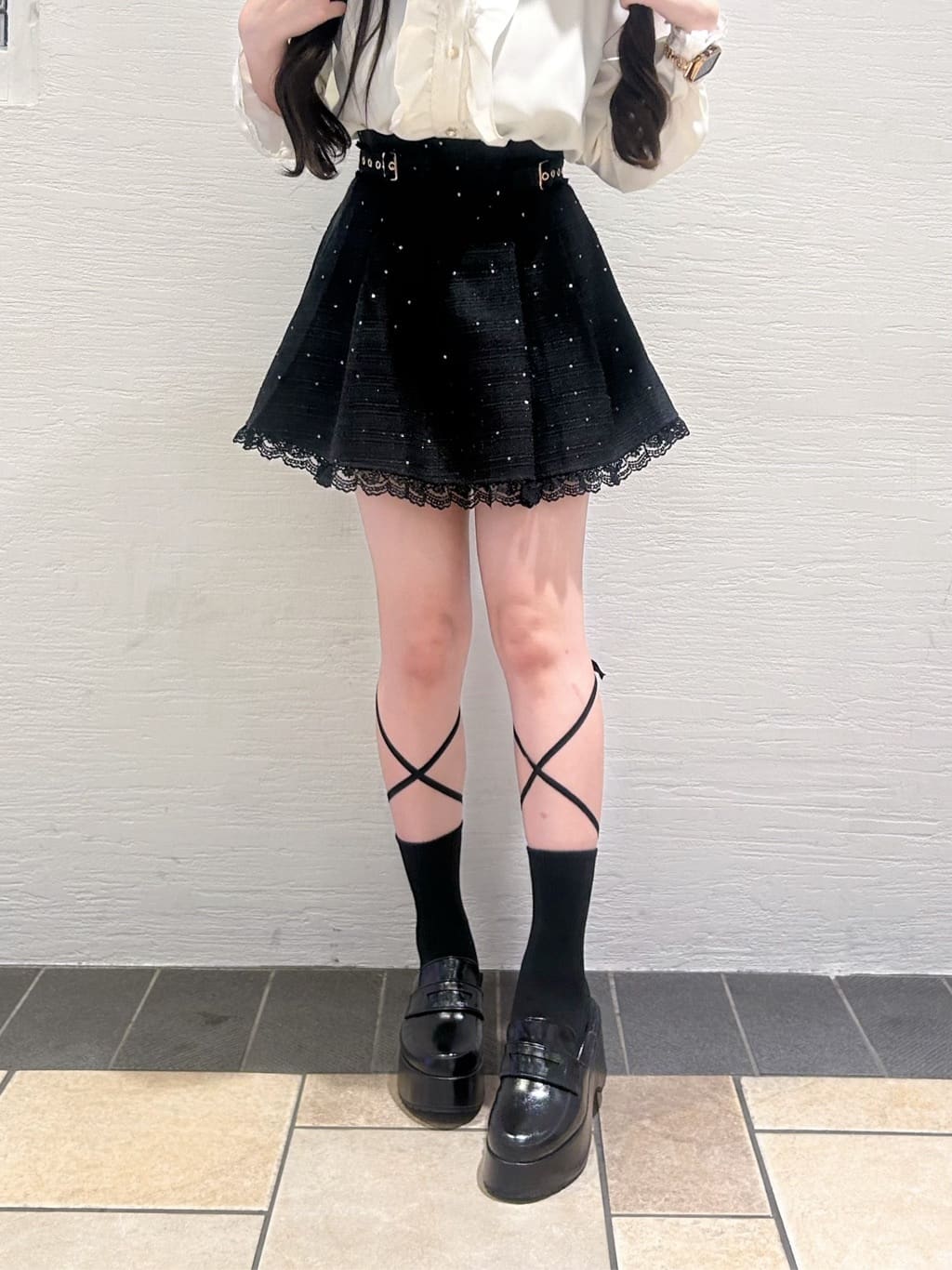 ゆうりさんの「ESPERANZA｜厚底サボローファー」を使ったコーディネート