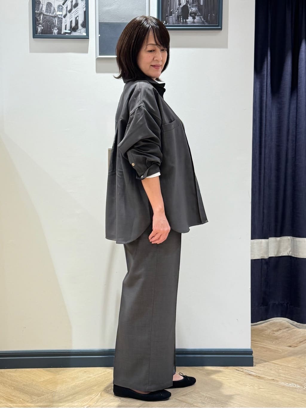 Lilyさんの「grove｜【カセット服】洗えるストレートワイドパンツ」を使ったコーディネート