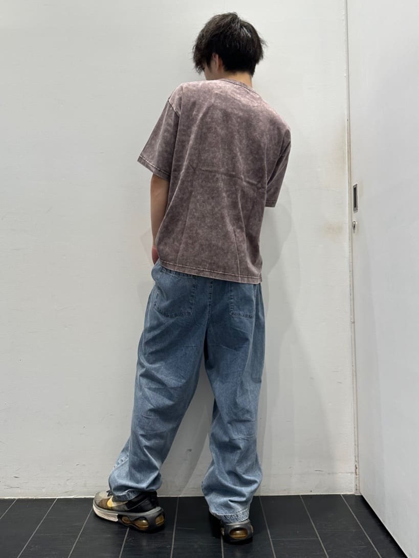 ちびちゃんさんの「THE SHOP TK｜ヴィンテージライク フェード5分袖Tシャツ 【ビッグシルエット／洗濯機OK】」を使ったコーディネート