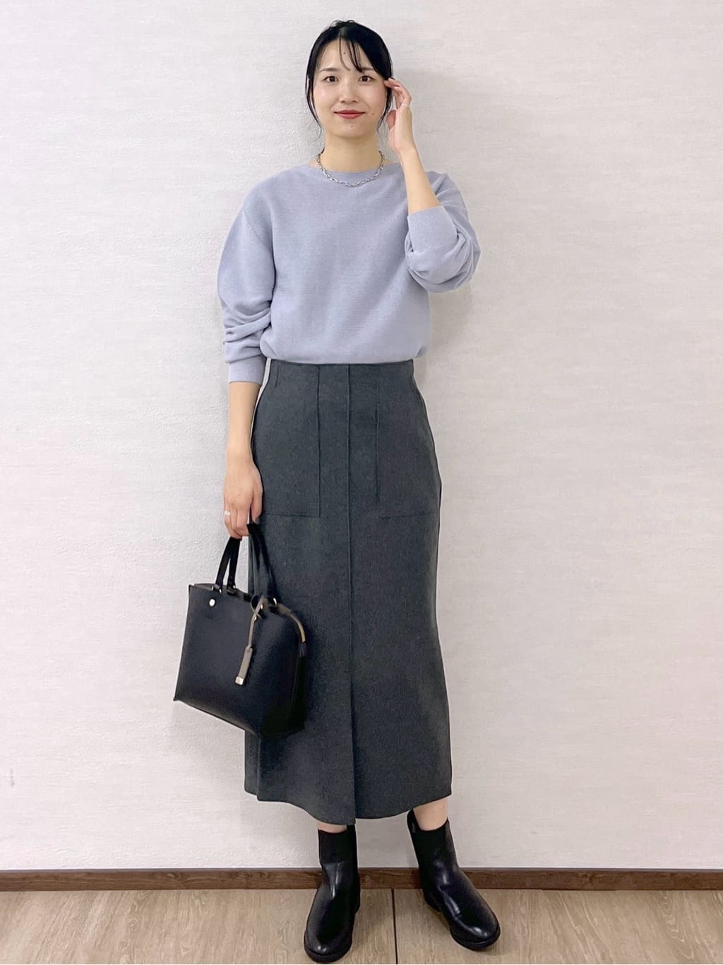 sachikoさんの「OPAQUE.CLIP｜カシミヤブレンドウールミドルピーコート」を使ったコーディネート
