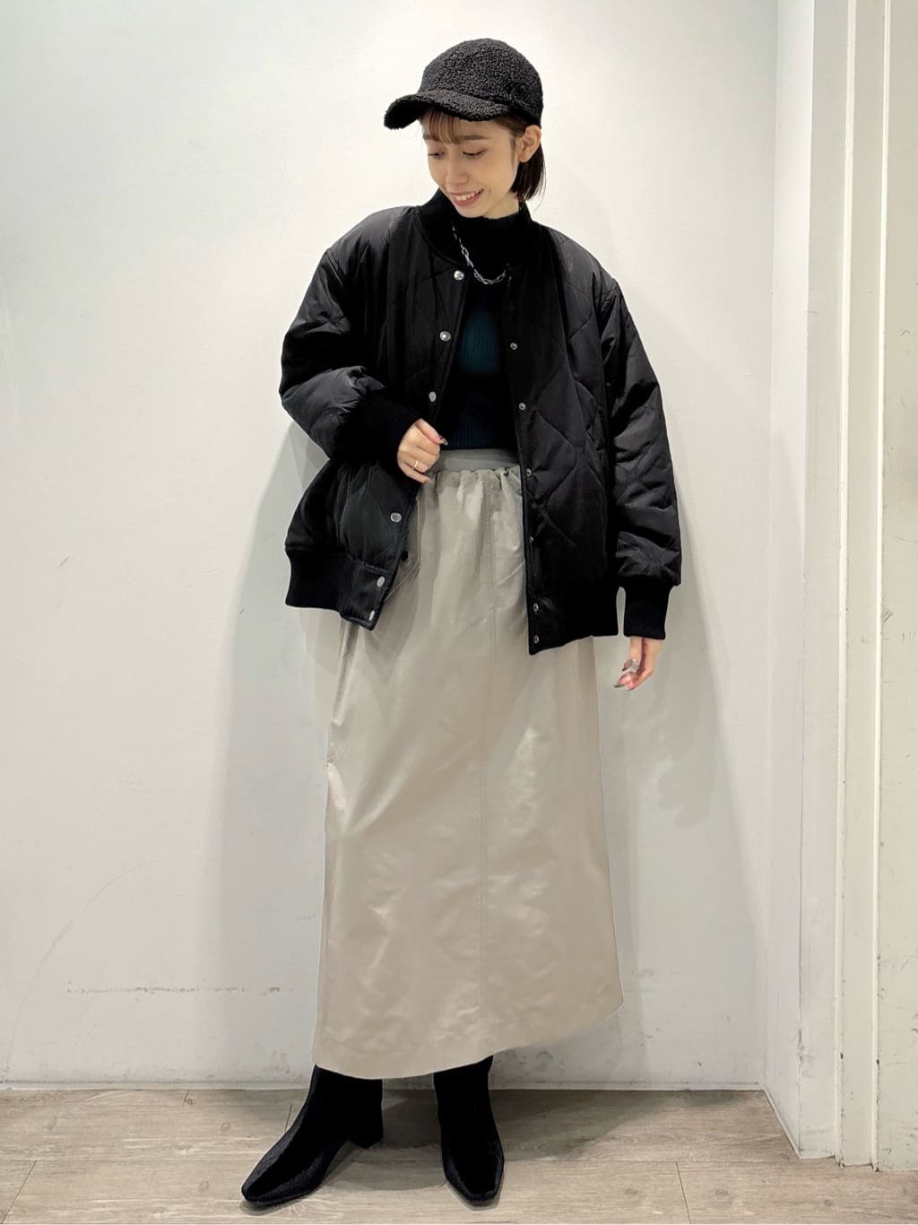 ぶまりんさんの「OPAQUE.CLIP｜ハイネックリブニット【洗濯機OK】」を使ったコーディネート