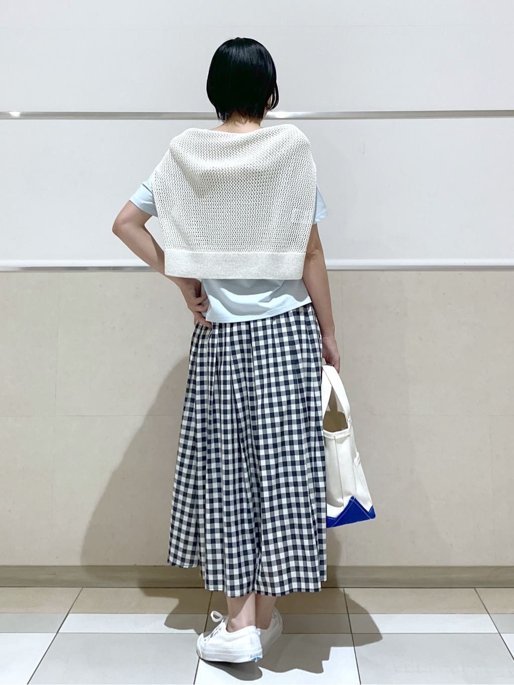 eriko さんの「Dessin｜【洗える】映えチェック柄ギャザースカート」を使ったコーディネート