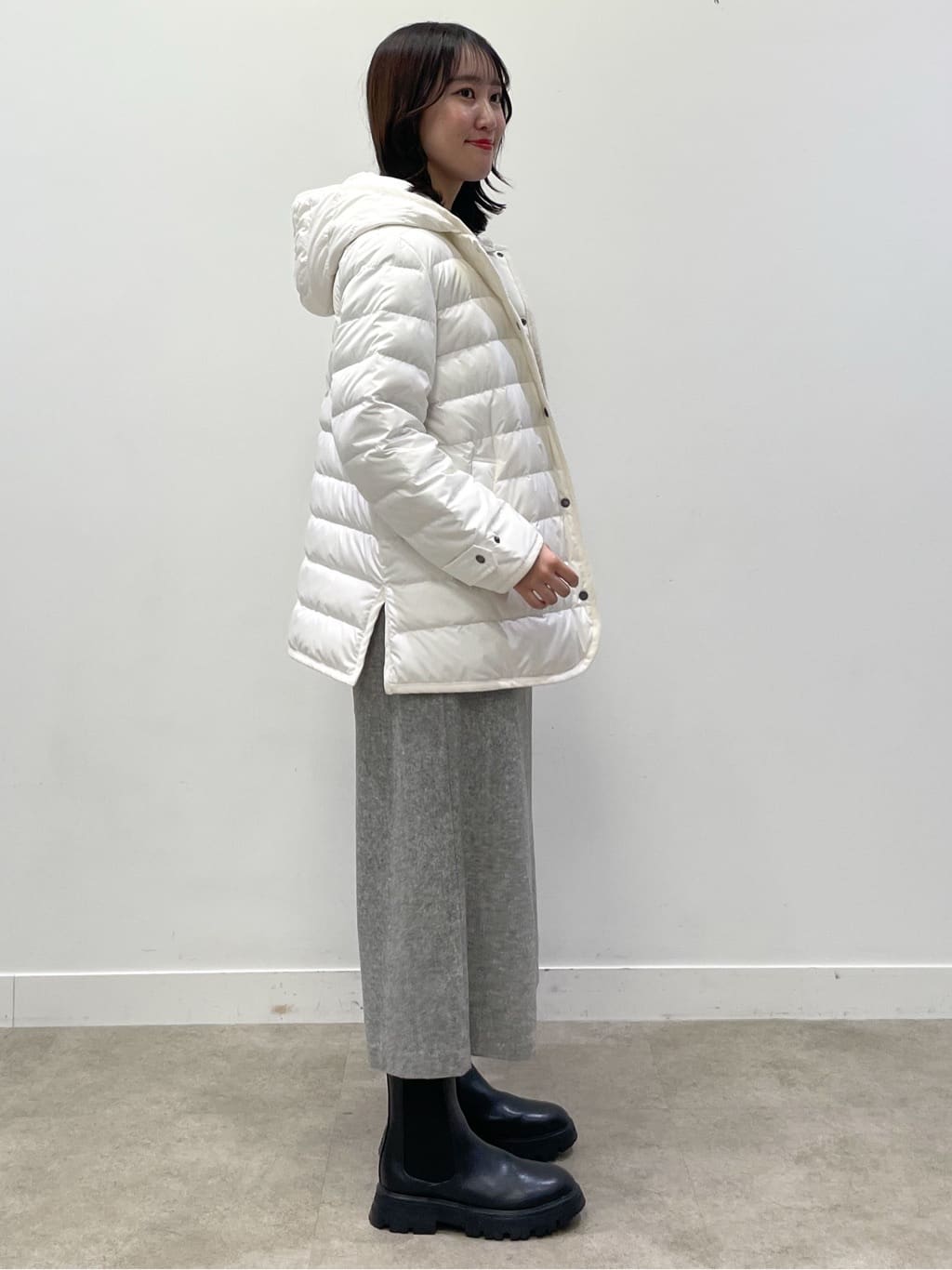 yukariさんの「Dessin｜【撥水・2WAY】ミュラーダウンコートミドル丈」を使ったコーディネート