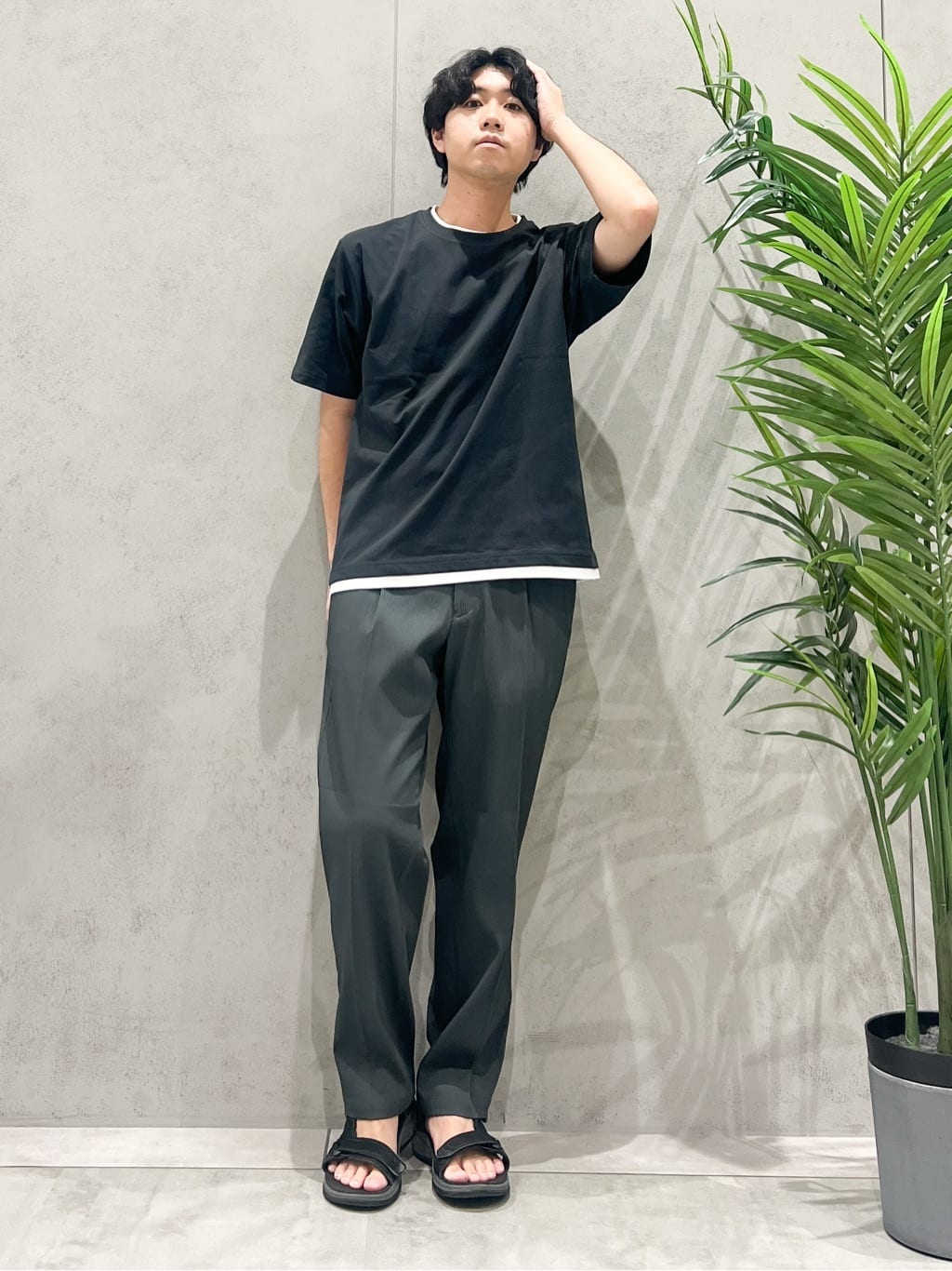 SHI-MAさんの「THE SHOP TK｜楊柳フェイクレイヤード半袖Tシャツ 【吸水速乾/毛玉になりにくい/洗濯機OK】」を使ったコーディネート