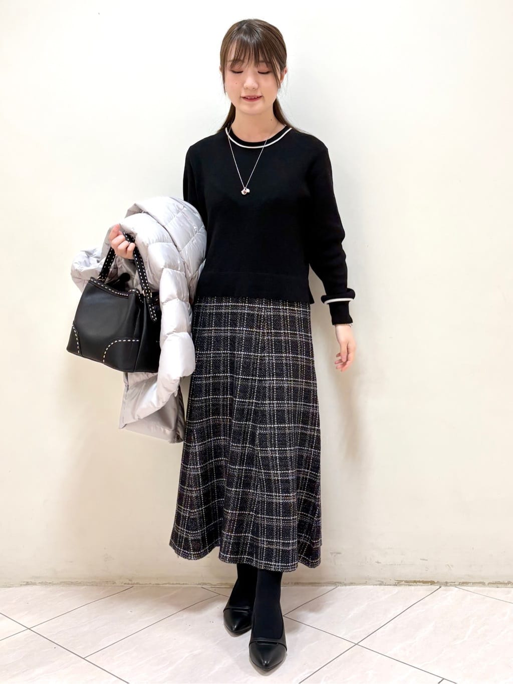 mikiさんの「Reflect｜【SS-4Lサイズ】フーデッドミドルダウンコート」を使ったコーディネート