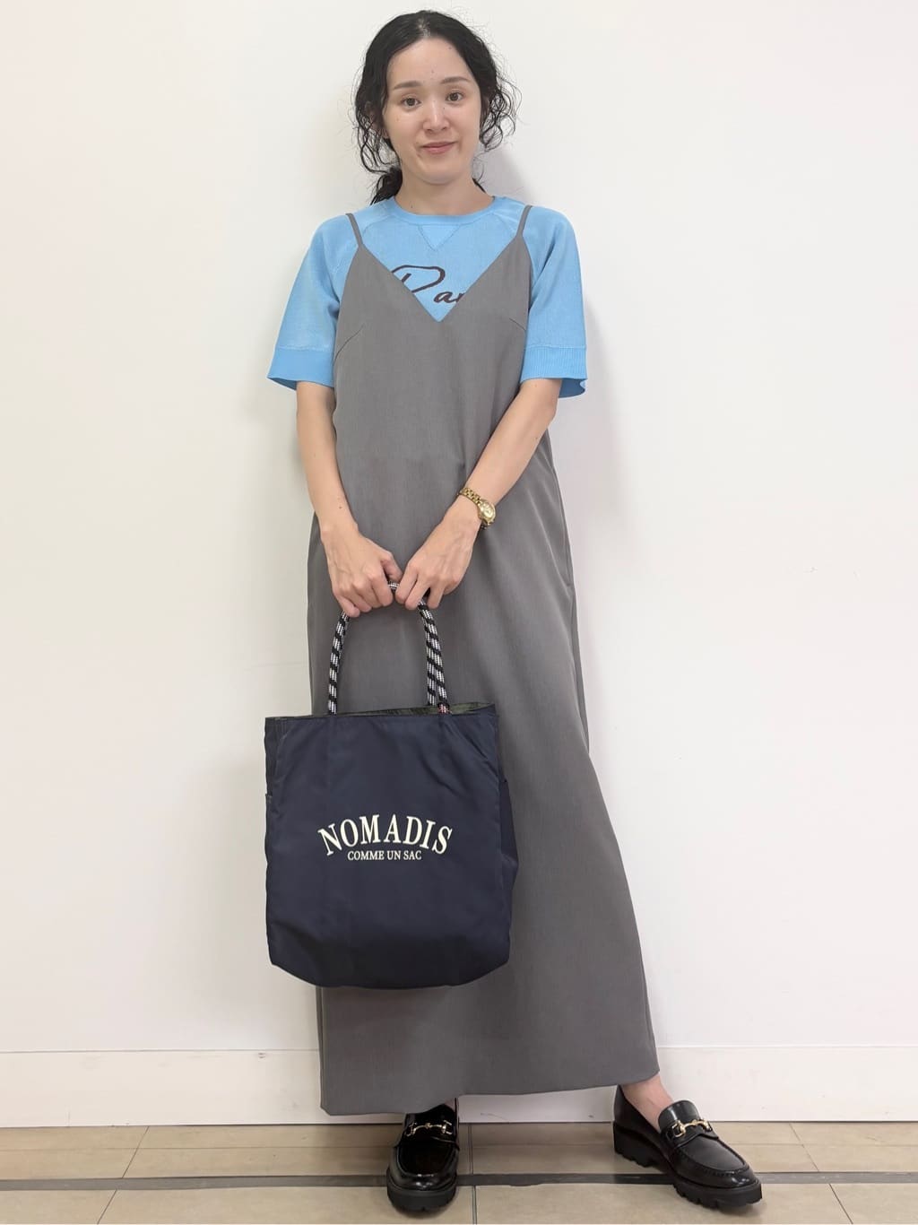 YOKOTAさんの「DRESSTERIOR｜◆【美人百花/モデル美香着用】コンフォートアイラインキャミワンピース」を使ったコーディネート