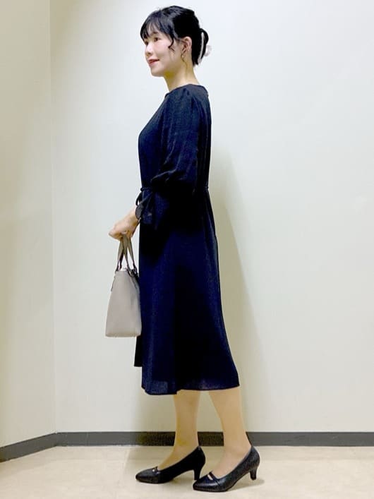  beni_gingerさんの「Reflect｜【SS-4Lサイズ／付属リボン】スリーブデザインジョーゼットワンピース」を使ったコーディネート