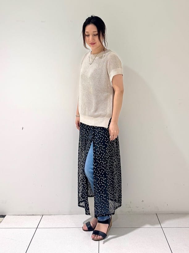 そんさんの「INDIVI｜【トレンド感◎】レイヤード レーススカート」を使ったコーディネート
