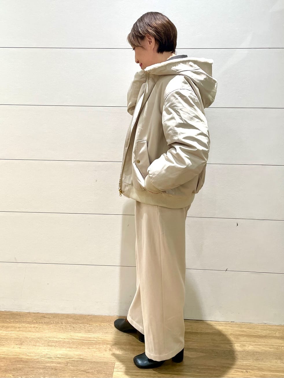 Ryoさんの「THE SHOP TK｜【2WAY/洗える】リバーシブル フェイクファーブルゾン」を使ったコーディネート