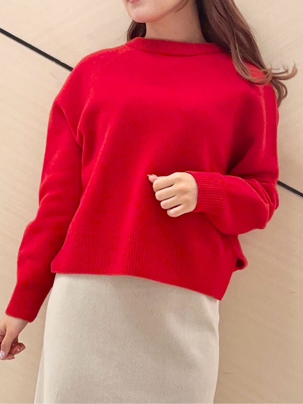 Rinaさんの「DRESSTERIOR｜コーデュロイジャージタイトスカート」を使ったコーディネート