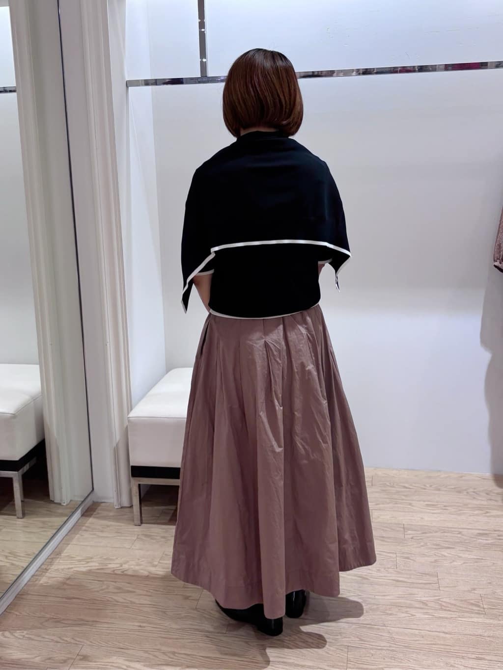 Satoさんの「UNTITLED｜【アンサンブル可/薄手/洗える】5分袖クルーニット」を使ったコーディネート