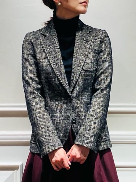 TSUKUIさんの「DRESSTERIOR｜ループグレンチェックジャケット」を使ったコーディネート