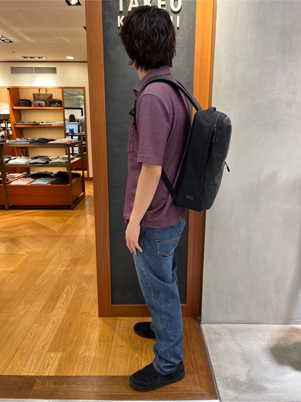 たくやさんの「TAKEO KIKUCHI｜【抗菌防臭／9色5サイズ展開】ハニカムメランジ ポロシャツ」を使ったコーディネート