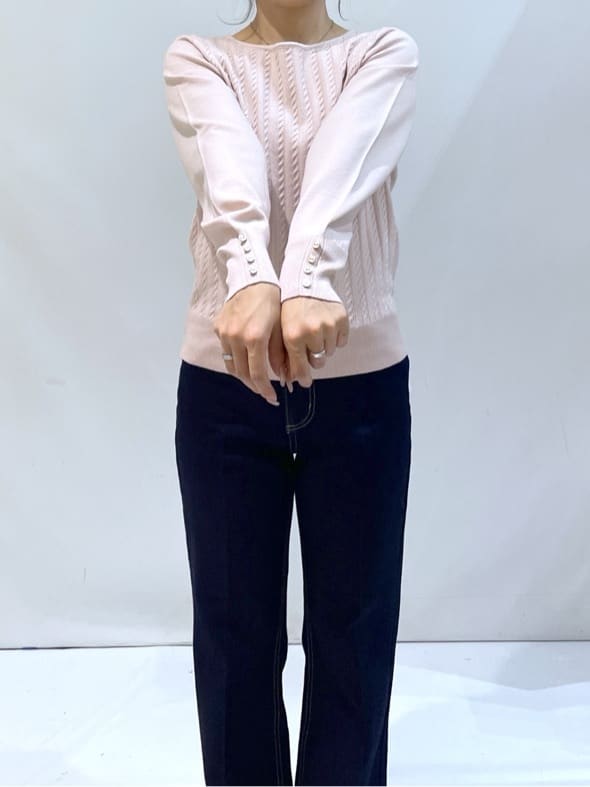 manaさんの「OPAQUE.CLIP｜《丈が選べる》ストレートデニムパンツ【洗濯機洗い可】」を使ったコーディネート