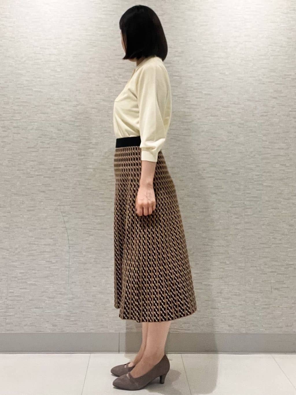marikoさんの「Reflect｜【透けにくい◎】衿付き七分袖ニット」を使ったコーディネート