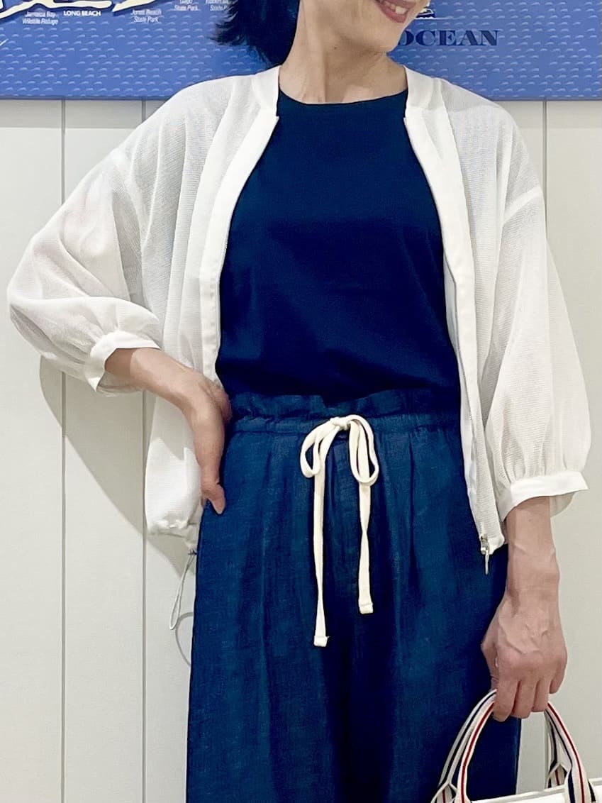 uwatokoさんの「Dessin｜【洗える】メッシュシアージャケット」を使ったコーディネート