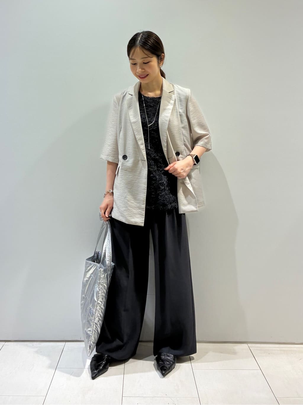 KAOさんの「INDIVI｜ライトダブルジャケット」を使ったコーディネート