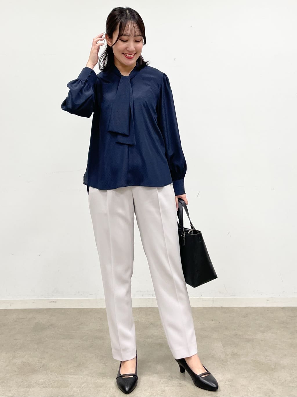 yukariさんの「Reflect｜【SS-4Lサイズ／通勤／セットアップ可】ノーカラージャケット」を使ったコーディネート