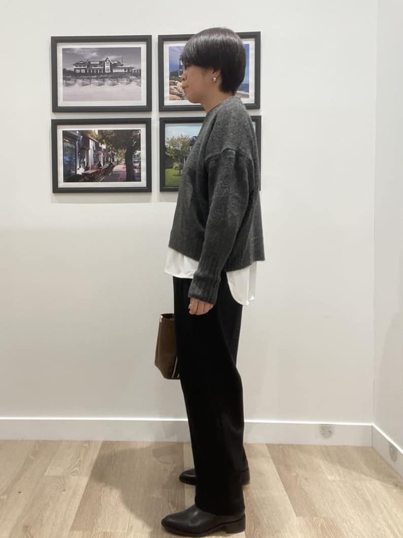 Naoさんの「Dessin｜【洗える】クルーネックワイドニット」を使ったコーディネート