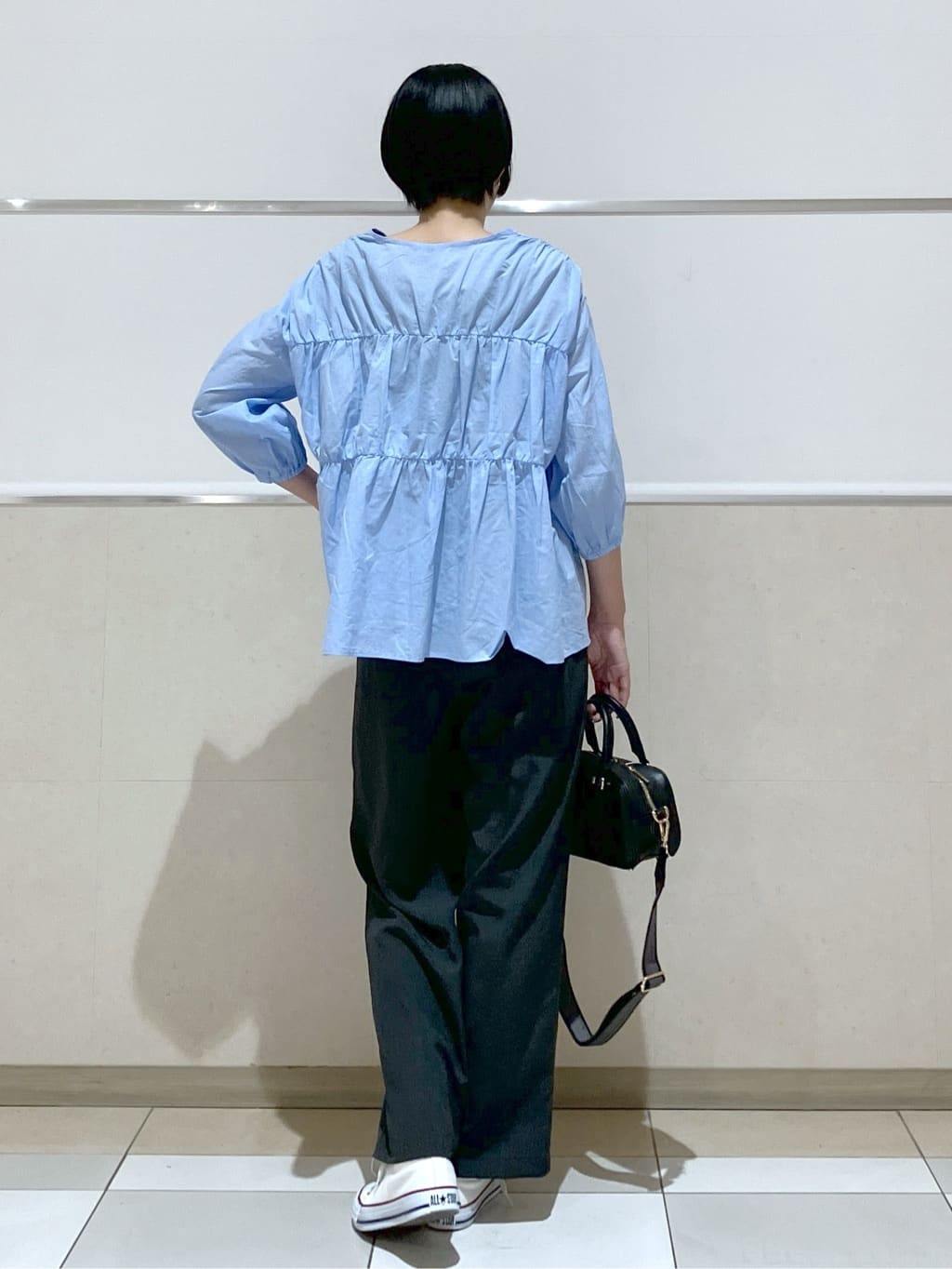 eriko さんの「Dessin｜【洗える】フロントリボン七分袖ブラウス」を使ったコーディネート