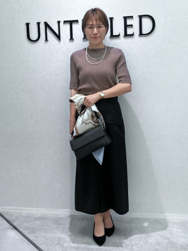 yukiさんの「UNTITLED｜【手洗い／88cm正方形】バイカラーハーネススカーフ」を使ったコーディネート