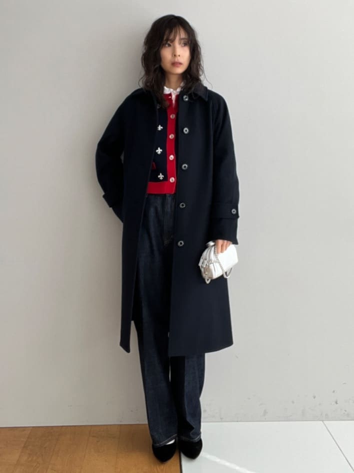 misaさんの「DRESSTERIOR｜Super110sウールステンカラーコート」を使ったコーディネート