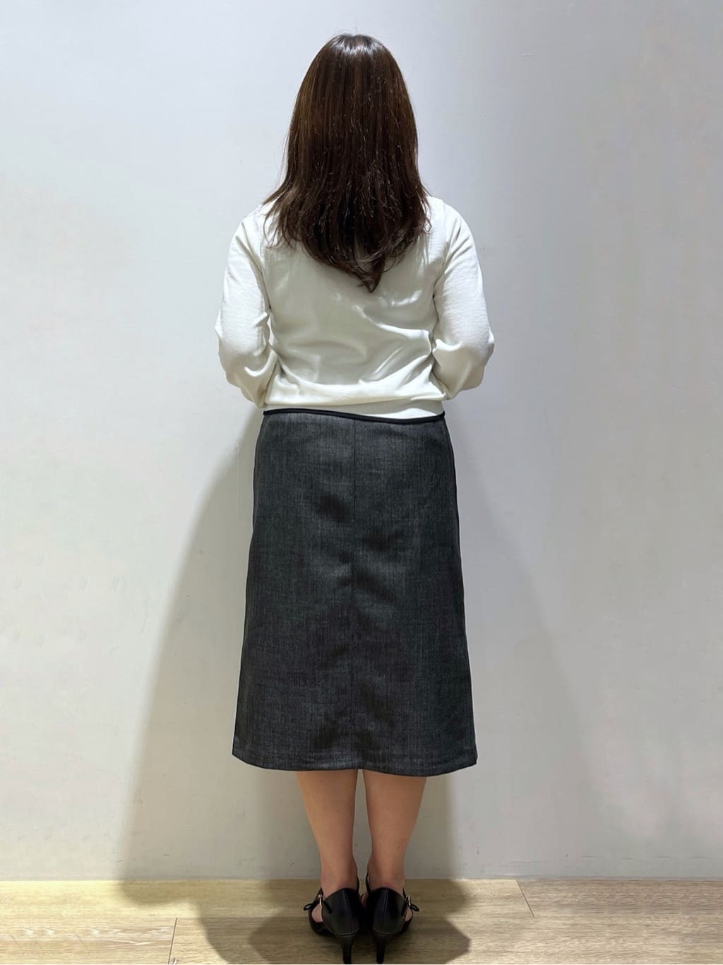 さやかさんの「index｜はしごリボンバイカラーニット【洗濯機OK】」を使ったコーディネート