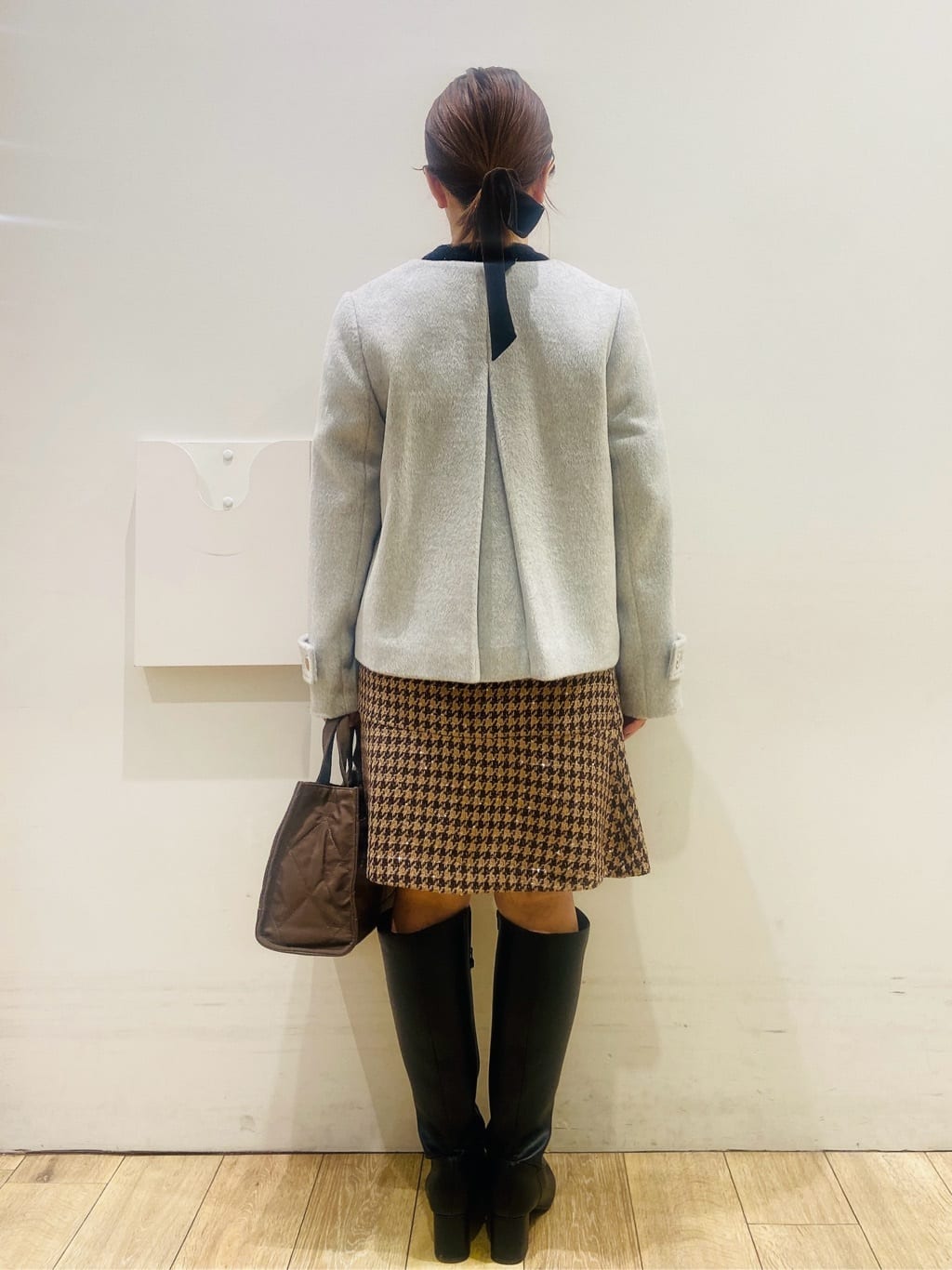 YUKOさんの「index｜モックネックボクシーラメニット【洗濯機OK】《7col》」を使ったコーディネート