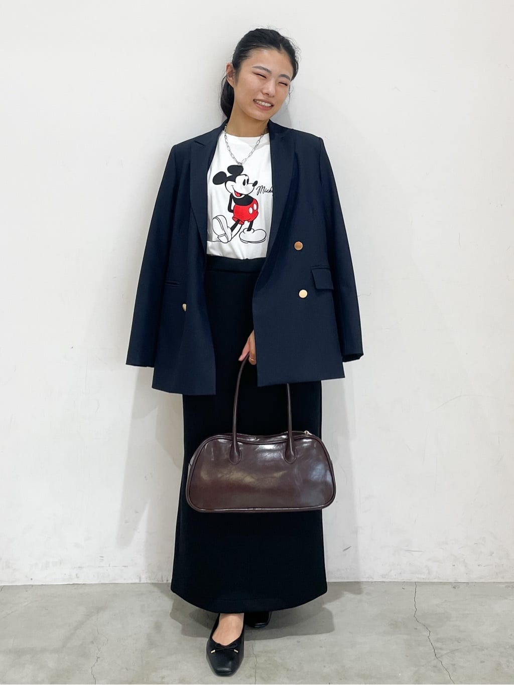 yasuokaさんの「OPAQUE.CLIP｜【Mickey Mouse】プリントロングTシャツ」を使ったコーディネート