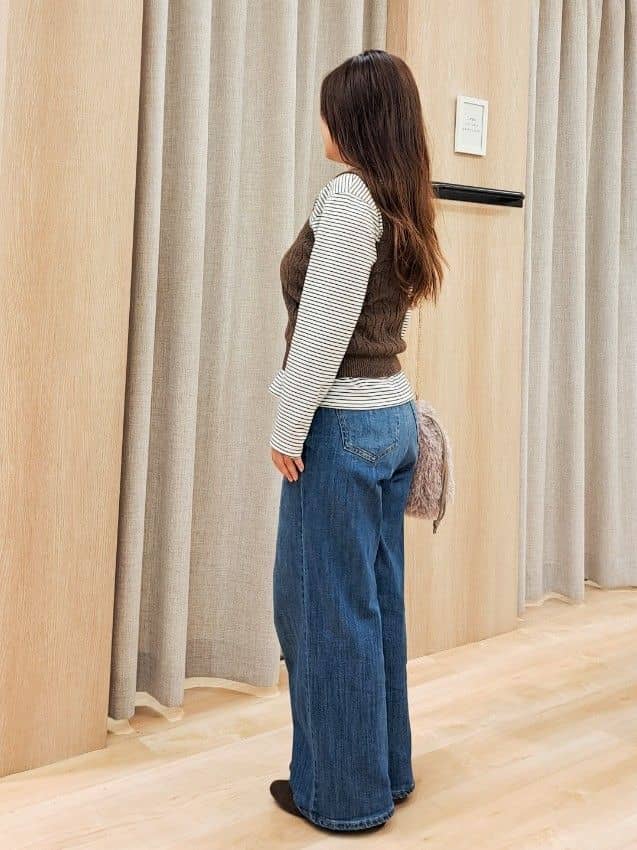 ふるさんの「grove｜【SETITEM】ケーブルニットビスチェ」を使ったコーディネート