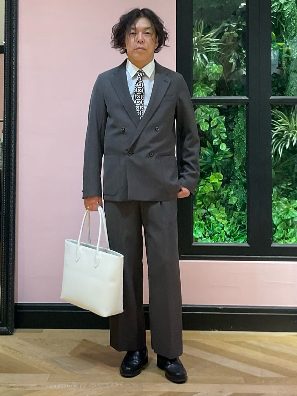 Nagaseさんの「DRESSTERIOR｜◆【セットアップ可】クリアーカルゼ コンフォータブル ダブルジャケット」を使ったコーディネート