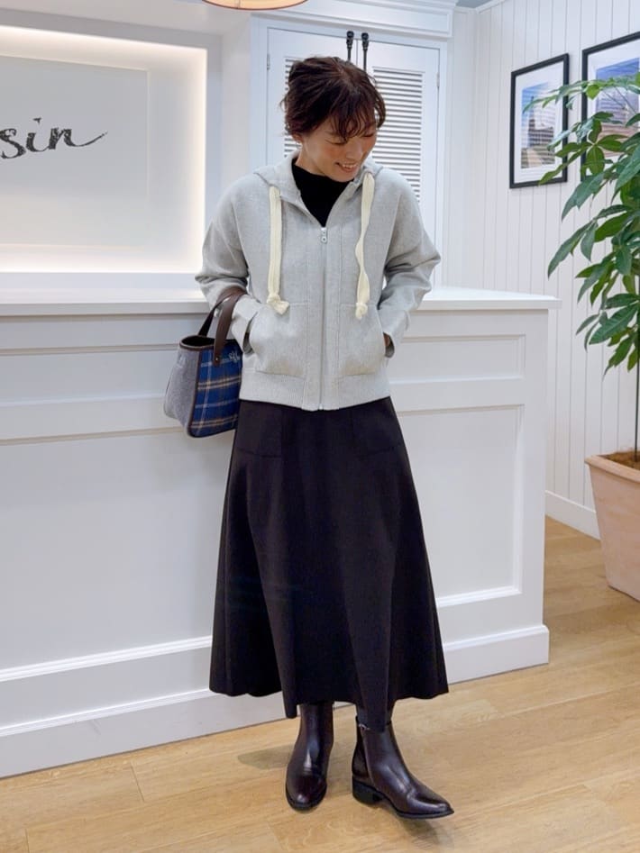 Osawaさんの「Dessin｜【洗える】リブタートルネックニット」を使ったコーディネート