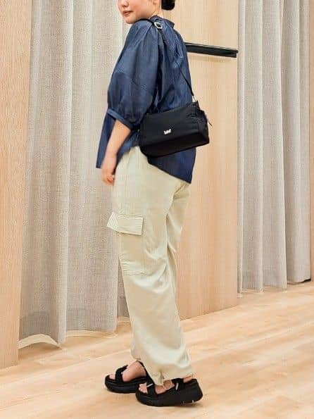ふるさんの「grove｜【Lee別注】撥水サイドドロストショルダー」を使ったコーディネート