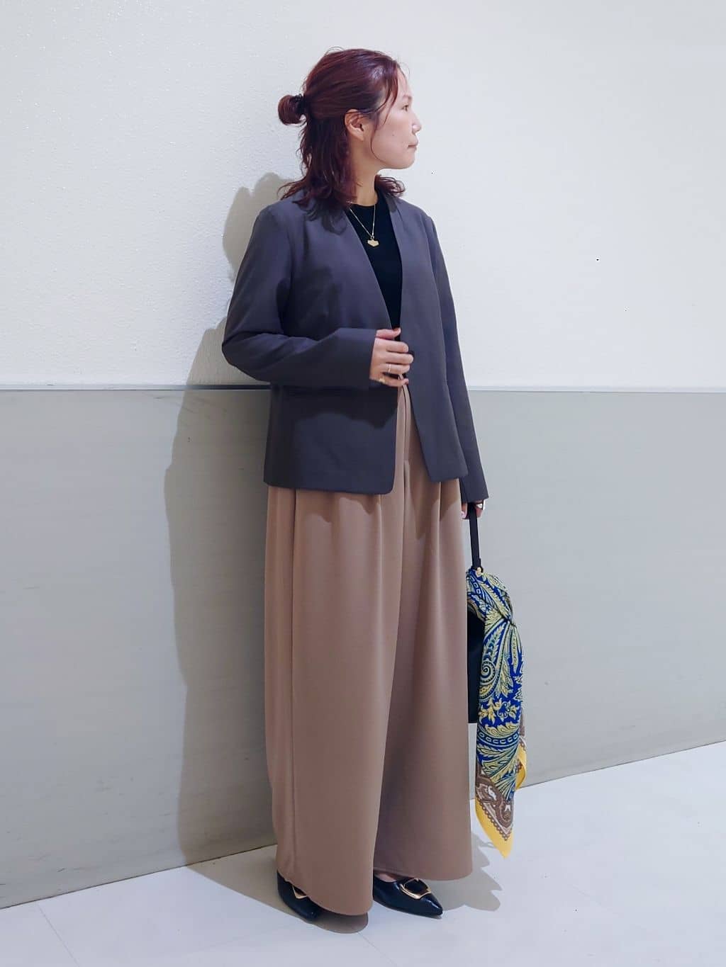maruさんの「THE SHOP TK｜ノーカラージャケット【セットアップ可】」を使ったコーディネート