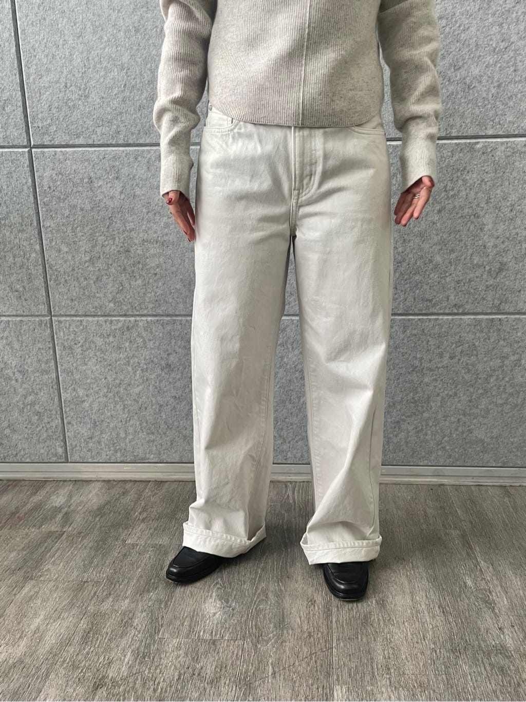 kanakoさんの「CODE A｜bold form knit pullover」を使ったコーディネート