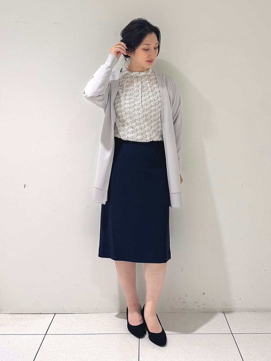 そんさんの「INDIVI｜【洗える】着流しロングカーディガン」を使ったコーディネート