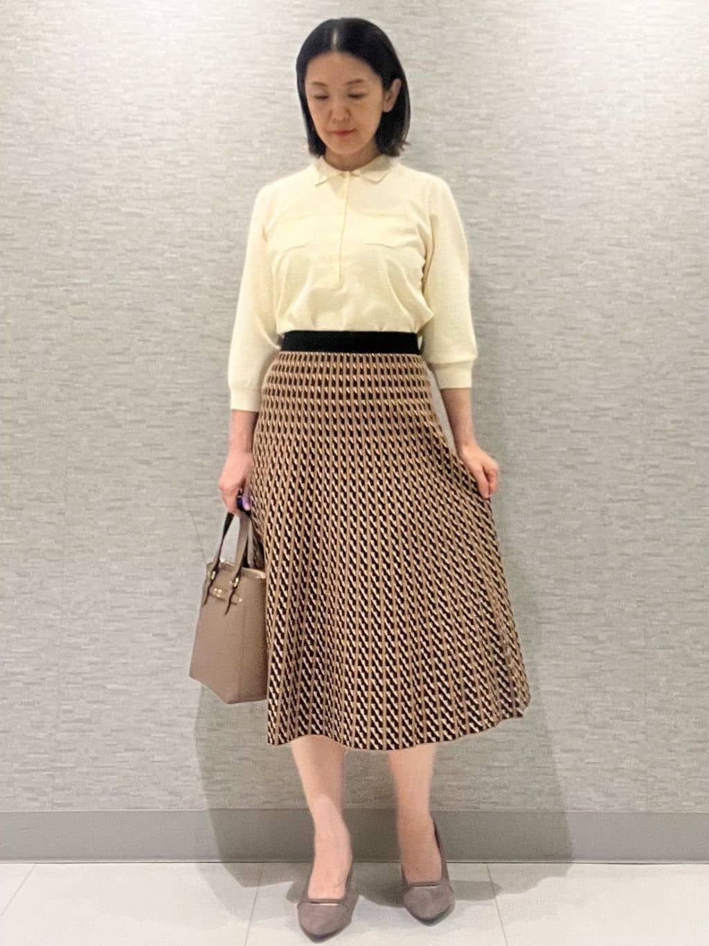 marikoさんの「Reflect｜【透けにくい◎】衿付き七分袖ニット」を使ったコーディネート