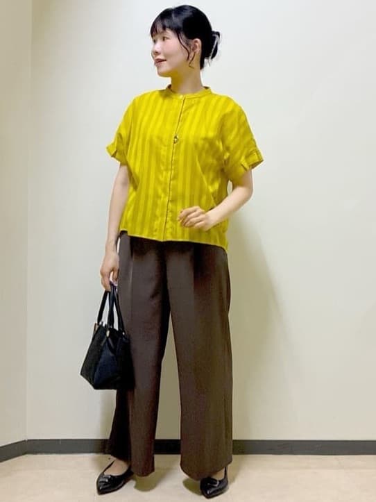  beni_gingerさんの「Reflect｜【洗える】ドビーストライプブラウス」を使ったコーディネート