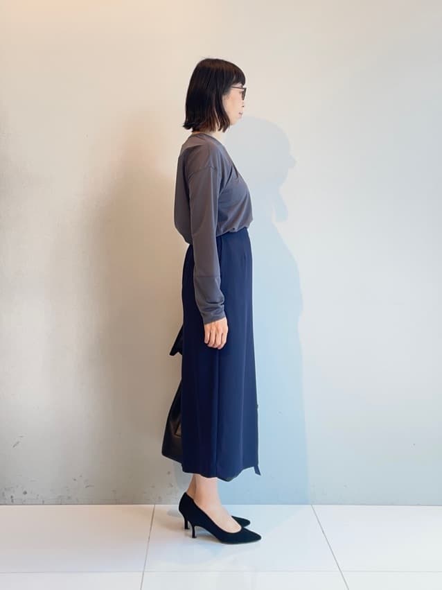 murayamaさんの「INDIVI｜ストレッチシアーロングTシャツ」を使ったコーディネート