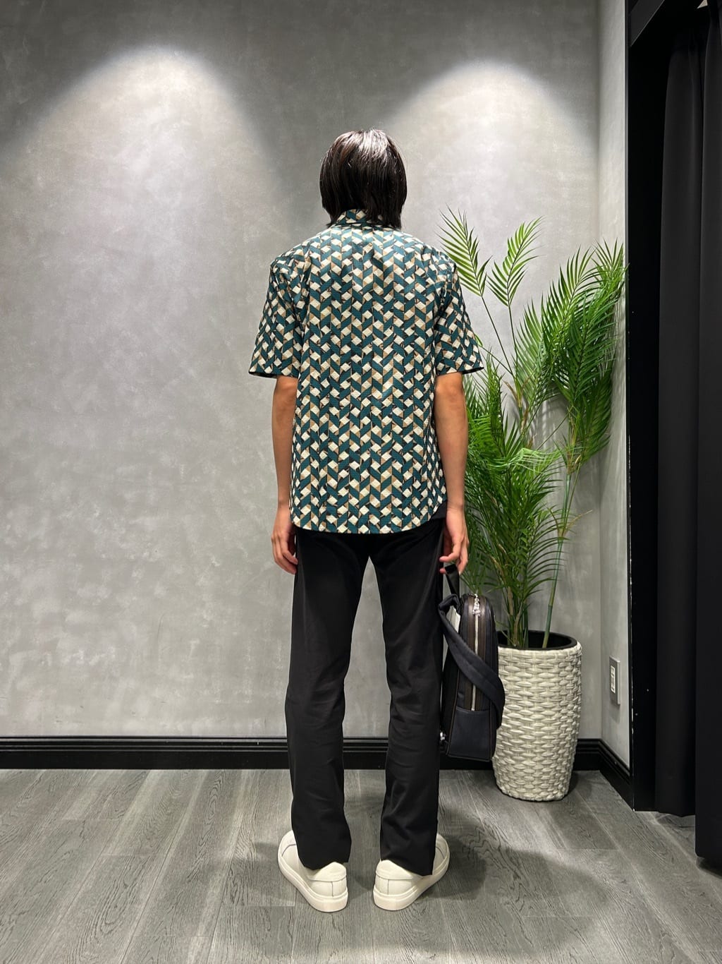 ruiさんの「TAKEO KIKUCHI｜【COOL CITY WEAR】籠目アート柄 サッカーシャツ /通気性」を使ったコーディネート