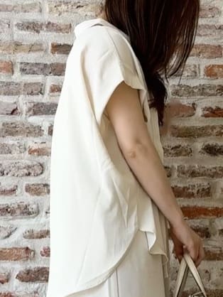 tokiさんの「THE SHOP TK｜コットンライクブラウス【接触冷感/洗濯機OK/UV/セットアップ可】」を使ったコーディネート
