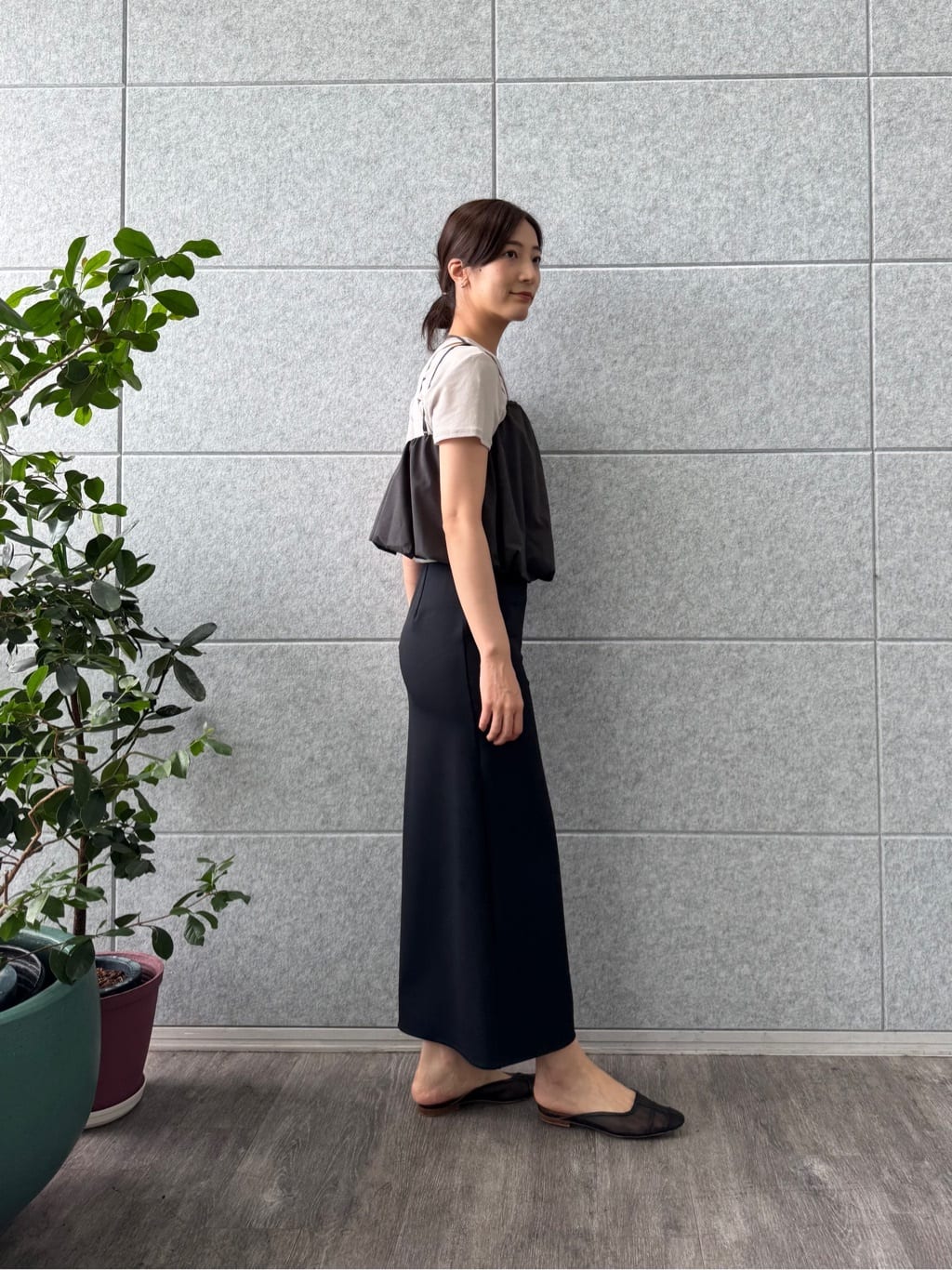 uchi__yamaさんの「CODE A｜slit jersey skirt」を使ったコーディネート
