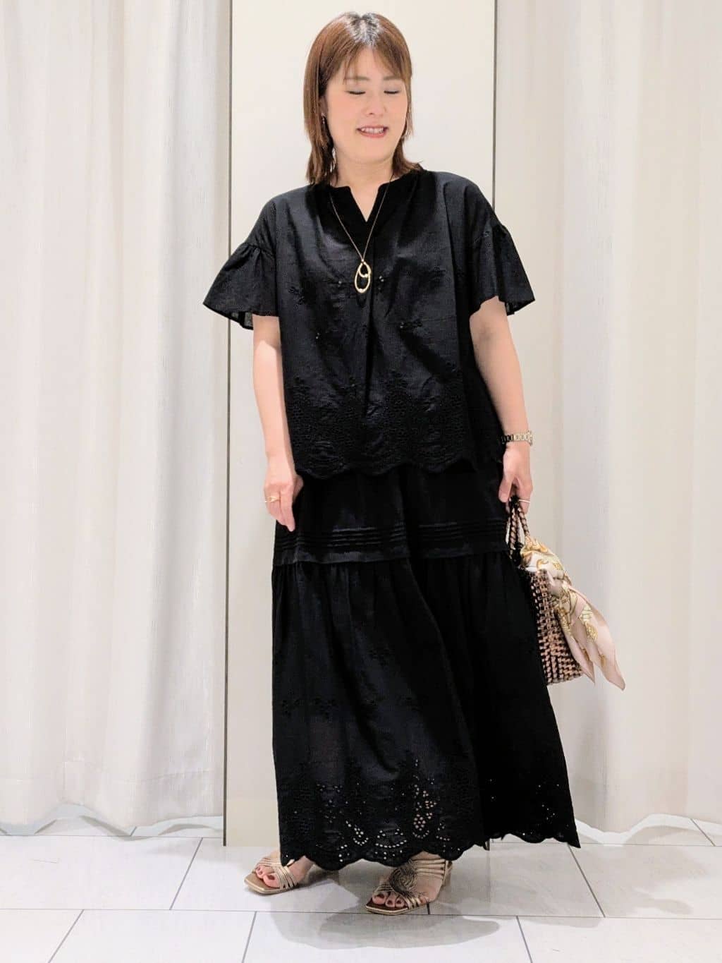 Onumaさんの「UNTITLED｜ビッグオーバルネックレス」を使ったコーディネート