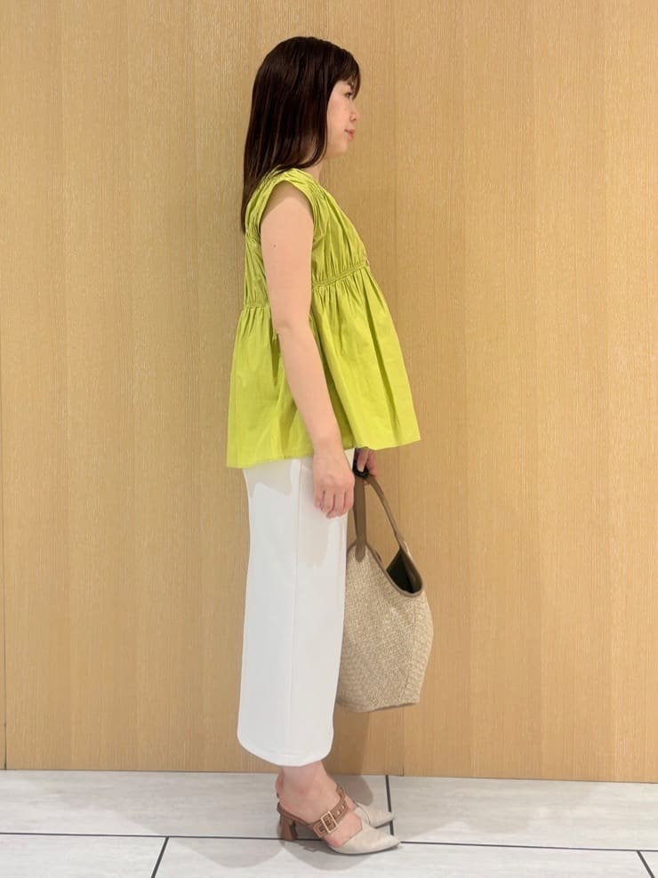 CHISATOさんの「UNTITLED｜【後ろウエストゴム/ストレッチ性/オンオフ】ジャージナロースカート」を使ったコーディネート