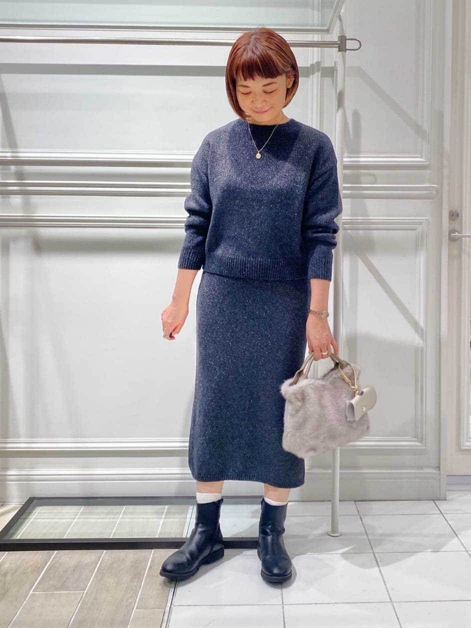 AKKOさんの「UNTITLED｜【セットアップ可/ゆったり】ウール混ラメニット」を使ったコーディネート